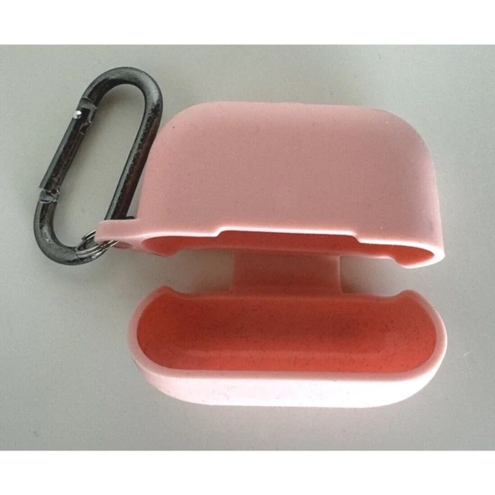 Pink AirPods Pro 2nd Gen (2022) Silicone Case Metal Carabiner Clip Colorful J-01